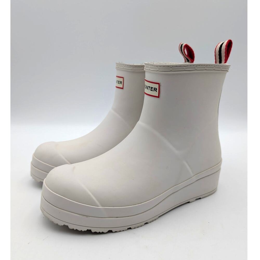 Hunter Original Short Nebula Play Rain Boots Women's Shaded White Size US8 EU39